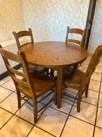 Eiken tafel met 6 stoelen, Ophalen