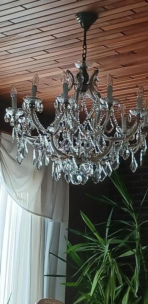 Kristallen luster, Huis en Inrichting, Lampen | Kroonluchters, Gebruikt, Ophalen
