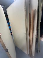 2 dubbele verfdeuren met kassementen, Doe-het-zelf en Bouw, Deuren en Vliegenramen, Ophalen of Verzenden, Gebruikt, Binnendeur