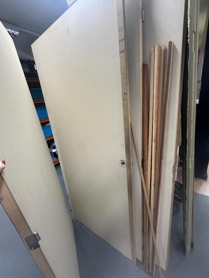 2 dubbele verfdeuren met kassementen, Bricolage & Construction, Fenêtres & Moustiquaires, Utilisé, Porte intérieure, Enlèvement ou Envoi