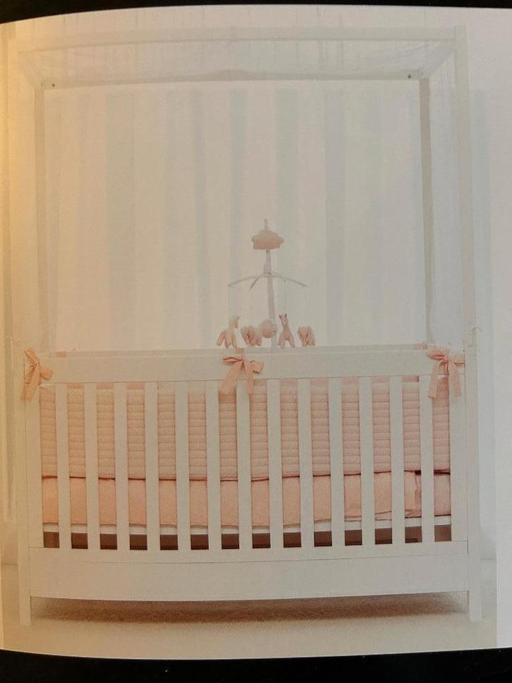 Lit enfant baldaquin "Theophile et Patachou", Enfants & Bébés, Chambre d'enfant | Lits, Comme neuf, 140 à 160 cm, 70 à 85 cm, Matelas