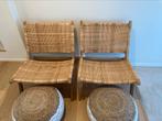 Maison du monde -Fauteuil van rotan en gerecycleerd teakhout, Huis en Inrichting, Stoelen, Ophalen, Nieuw