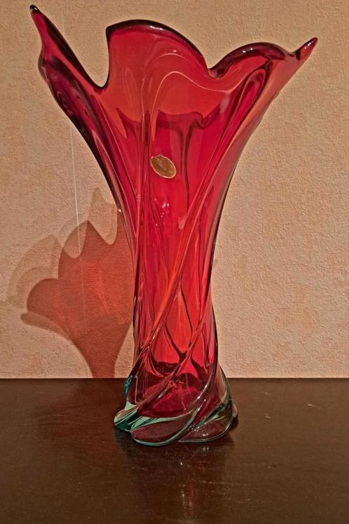 Vintage Murano glazen vaas – Handgemaakt Italiaans kunstglas, Antiek en Kunst, Antiek | Vazen, Ophalen