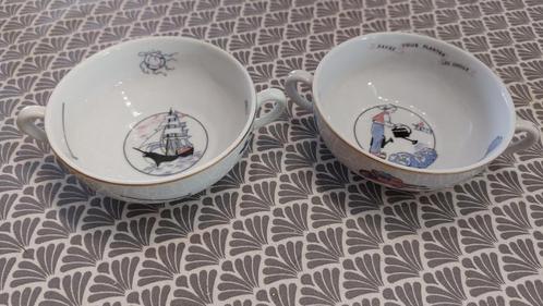 Twee schalen van Cerabel (Baudour), kinderspeelgoed, Antiek en Kunst, Curiosa en Brocante, Ophalen of Verzenden