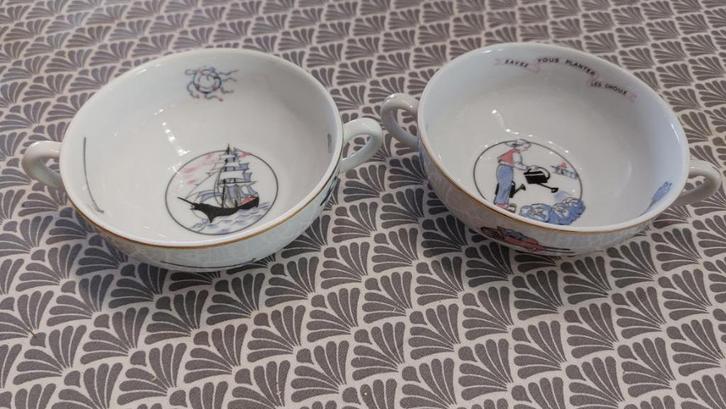 Twee schalen van Cerabel (Baudour), kinderspeelgoed, Antiek en Kunst, Curiosa en Brocante, Ophalen of Verzenden