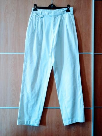 Pantalon CRICKET & CO en blanc taille 42, Kleding | Heren, Ophalen, Zo goed als nieuw, Wit