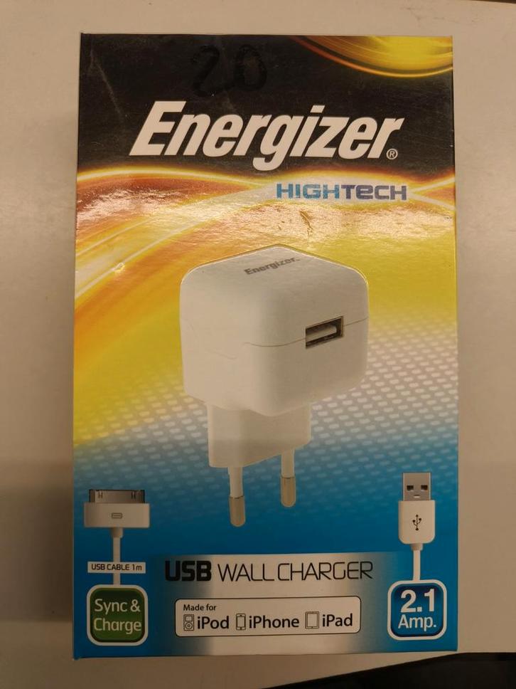 Energizer EZ-AC1UEUHIP2, Telecommunicatie, Mobiele telefoons | Telefoon-opladers, Nieuw, Ophalen of Verzenden