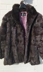 Manteau femme  fourrure véritable, noir, taille 40-42, Comme neuf, Noir, Enlèvement ou Envoi