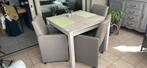 Tafel met 3 stoelen op wieltjes, Ophalen, Gebruikt, 50 tot 100 cm, 50 tot 100 cm