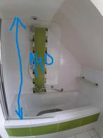 PAROI DE BAIGNOIRE EN VERRE ET PIVOTANTE 140 CM SUR 80, Enlèvement, Utilisé, Chrome, Baignoire