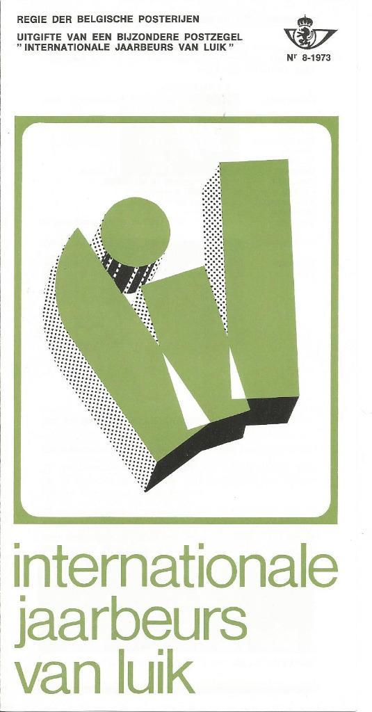 FDC 8/1973 Koksijde 13-05-73 Int. Jaarbeurs Luik 4,50Fr (NL), Postzegels en Munten, Postzegels | Europa | België, Gestempeld, 1e dag stempel