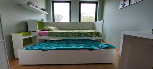 Eenpersoonsbed met tweede bed in lade en nachtkastje, Huis en Inrichting, Slaapkamer | Bedden, Gebruikt, Eenpersoons, 90 cm, 200 cm