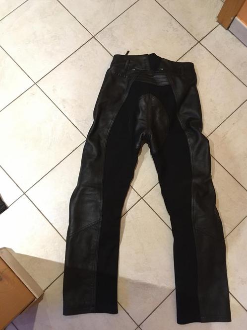 Richa zwart lederen damesbroek maat 42 (38-40), Motoren, Kleding | Motorkleding, Broek | leer, Dames, Tweedehands, Ophalen of Verzenden