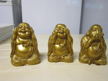 3 boeddha's horen, zien, zwijgen beschikbaar voor biedingen