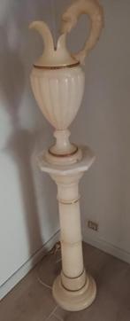 VERLICHTE KUNSTZINNIGE ZUIL IN MARMER - ALBAST of ONYX, Enlèvement, Comme neuf