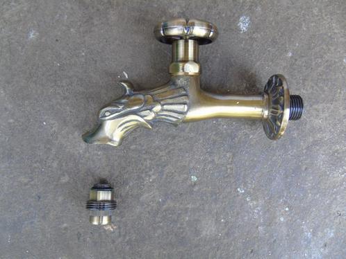 Gargoyle kraan messing gepatineerd brons..., Tuin en Terras, Waterpartijen en Fonteinen, Nieuw, Overige typen, Overige materialen
