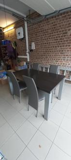 keukentafel + 4 stoelen merk Perfecta, Vier, Modern, Zo goed als nieuw, Ophalen