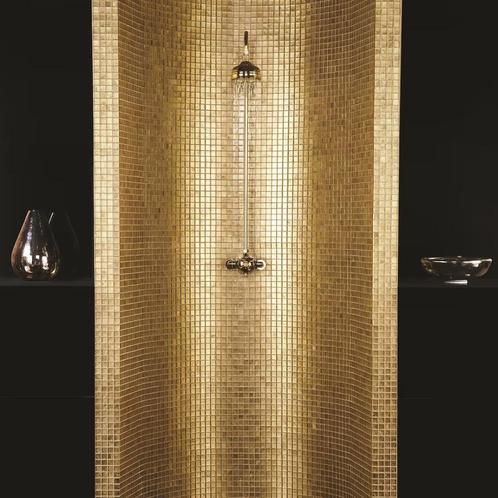 Glasmozaiëk Gold 23x23x6mm op matje 300x300x6mm, Doe-het-zelf en Bouw, Tegels, Nieuw, Wandtegels, Overige materialen, 20 tot 40 cm