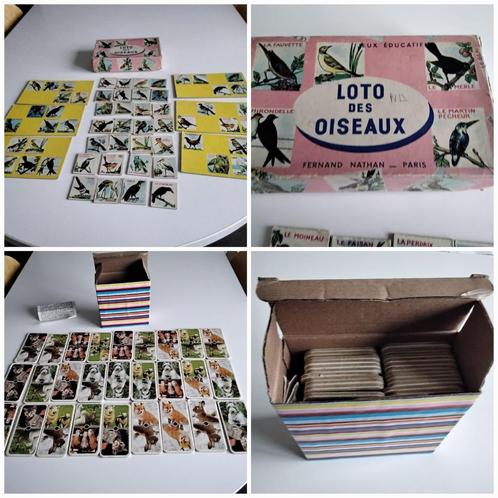 2 oude lottospellen voor vogels en dieren voor kinderen., Kinderen en Baby's, Speelgoed | Educatief en Creatief, Gebruikt, Ontdekken