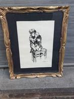 dessin encre de chine signe Roméo dumoulin, Enlèvement ou Envoi