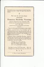 40-45: Francisca VERWIMP  Herenthout bombardement mei 1940, Collections, Images pieuses & Faire-part, Enlèvement ou Envoi, Image pieuse