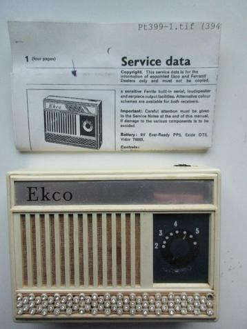 EKCO PT399. VK. 1962. beschikbaar voor biedingen