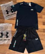 Ensemble Under Armour short tshirt noir réfléchissant, Kleding | Heren, Sportkleding, Maat 48/50 (M), Zwart, Ophalen of Verzenden