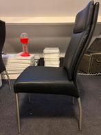 Moderne stoelen zwart leder, Ophalen, Zo goed als nieuw, Zwart