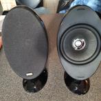 2 haut-parleurs d'étagère satellite KEF HTS 3001, noirs, Autres marques, Enlèvement ou Envoi, 60 à 120 watts, Comme neuf