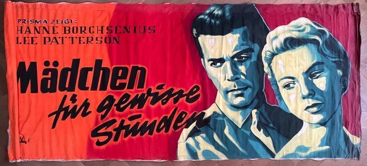 UNIEK!! oude filmdoeken, bioscoop reclame, filmposter, Antiek en Kunst, Kunst | Schilderijen | Klassiek, Ophalen of Verzenden