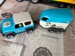 Playmobil jeep met paardenaanhangwagen, Kinderen en Baby's, Speelgoed | Playmobil, Ophalen, Zo goed als nieuw, Los Playmobil