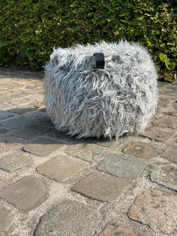 Vintage Poef met opbergruimte (volledige herstoffering), Huis en Inrichting, Zetels | Voetbanken en poefs, Zo goed als nieuw, Ophalen of Verzenden