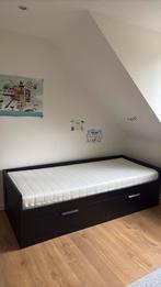 Bed Brimnes Ikea zwart nieuwstaat, Ophalen, Zo goed als nieuw, Zwart