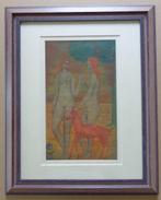 JOS WILS / NAAKTE VROUWEN / ORIGINEEL WERK / 45x36cm / KADER, Antiek en Kunst, Kunst | Schilderijen | Modern, Ophalen of Verzenden