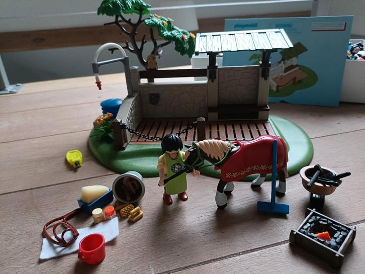 Playmobil paarden verzorgingspost - 5225, Kinderen en Baby's, Speelgoed | Playmobil, Gebruikt, Complete set, Ophalen of Verzenden
