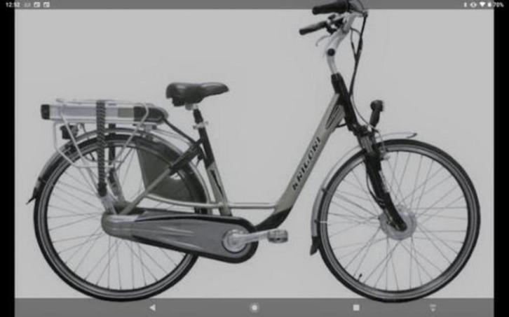 DAMESFIETS lage instap : Krigori Cruiser XL : zilver/grijs ., Fietsen en Brommers, Elektrische fietsen, Zo goed als nieuw, Ophalen