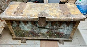 Magnifique coffre en bois massif – néo-gothique vers 1900 beschikbaar voor biedingen