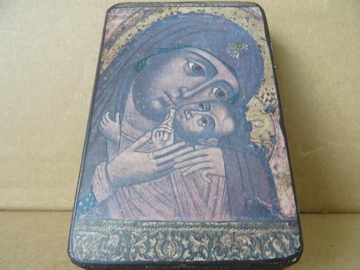 Icône Sainte Marie icône de la Mère de Dieu icône 7x11cm, Collections, Religion, Comme neuf, Christianisme | Catholique, Autres types