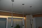 3 hanglampen in aluminium met spot. Zeer goede staat, Ophalen of Verzenden, Gebruikt, Metaal, Modern
