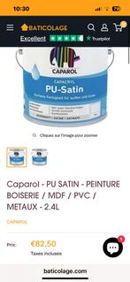 Peinture blanc satin Caparol 2,4l (reste 1/2pot) bois, pvc…, Doe-het-zelf en Bouw, Ophalen, Wit, Verf
