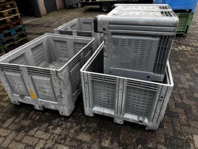 Partij 5x Hooibox/ slowfeeder/ palletbox/ geperforeerd, Dieren en Toebehoren, Overige Dieren-accessoires, Gebruikt