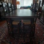 Table à manger rectangulaire en chêne avec 6 chaises, Maison & Meubles, Comme neuf, Chêne, Rectangulaire, 50 à 100 cm