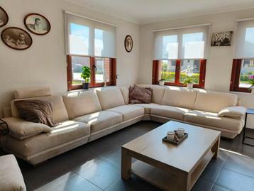 L-vormige zetel met pouffe, Gratis, Enlèvement, Utilisé, Autres matériaux, Modern