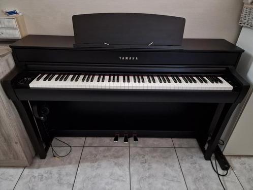 Yamaha Clavinova CLP-745B dig. piano + bankje, Muziek en Instrumenten, Piano's, Zo goed als nieuw, Piano, Zwart, Ophalen