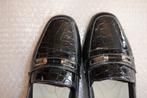 zwarte lederen damesschoenen krokodillenlook, Kleding | Dames, Schoenen, Ophalen, Schoenen met lage hakken, Zwart, Nieuw