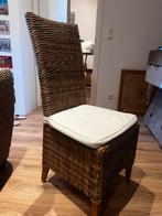 6 rieten stoelen met kussens, Ophalen, Zo goed als nieuw