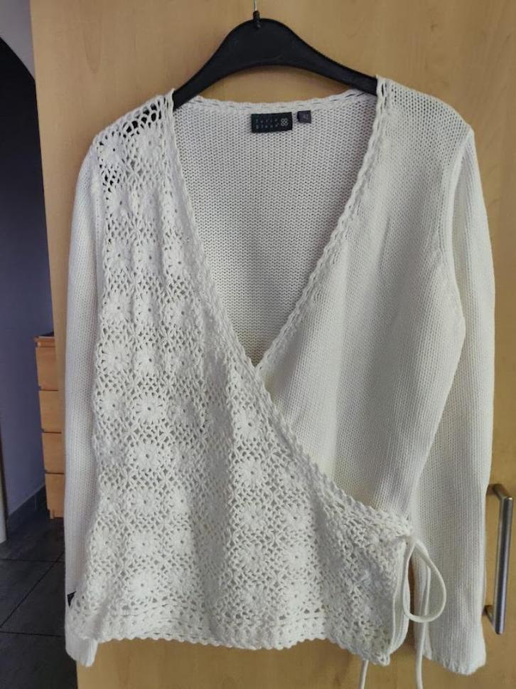 Gilet Terre Bleue.  maat 42, Kleding | Dames, Truien en Vesten, Zo goed als nieuw, Maat 42/44 (L), Wit, Ophalen of Verzenden