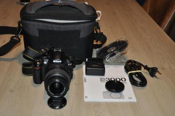 nikon d3000 met lens 18-55vr nieuwstaat