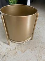 Plantenbak goud met voet, Tuin en Terras, Bloembakken en Plantenbakken, Verzenden, Zo goed als nieuw