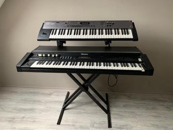 2 synthesizers ( roland rs 50 en Roland Rhodes VK-1000 ) beschikbaar voor biedingen